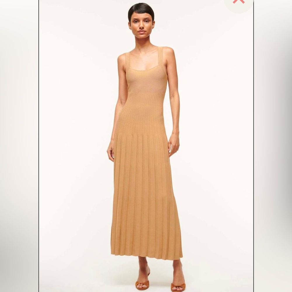 STAUD Camel Knit Maxi Dress